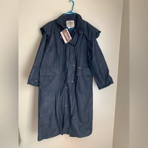 DRIZA-BONE Riding Oilskin Duster Long Coat Jacket Mens  Large Made In Australia